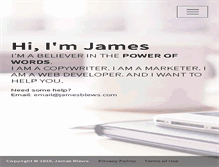 Tablet Screenshot of jamesblews.com